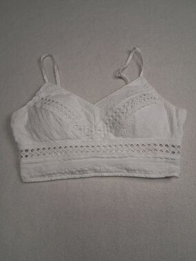 Rebellion White Lace Crochet Bralette Crop Top